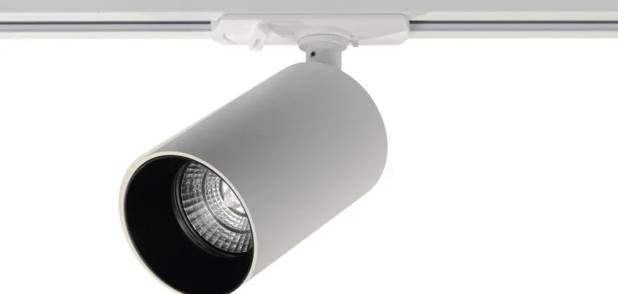Oz spotskinne 5 spotter 2 meter - Pure white/Svart