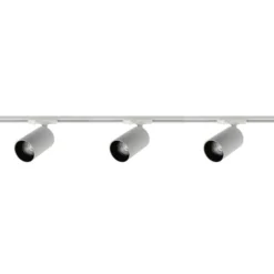 Oz spotskinne 3 spotter 1 meter - Pure white/Svart
