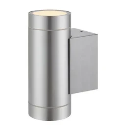 Pipe vegglampe utendørs opp/ned IP44 - Aluminium - Aluminium