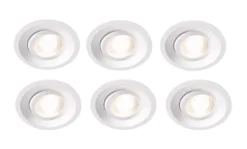 Plejd smart tilt lavtbyggende spot / downlight 2200-4000K IP44 8W RA90 - 6 pakning