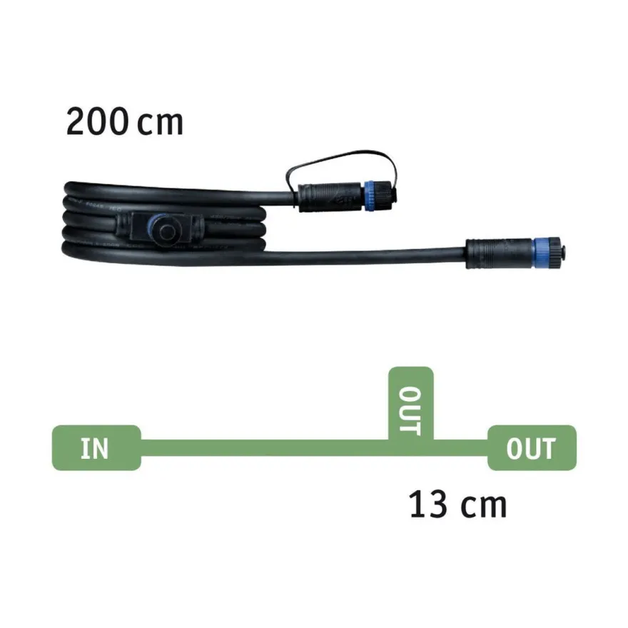Plug & Shine 2 meter kabel med 2 utganger