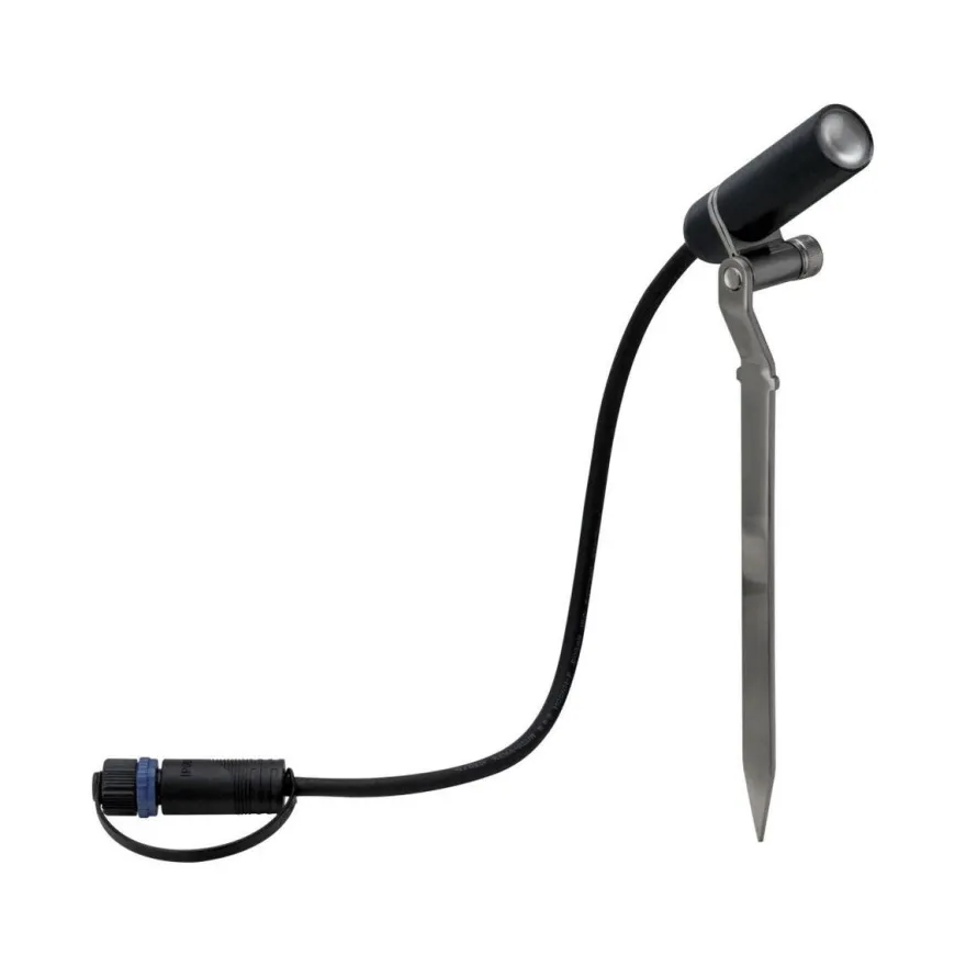 Plug & Shine Platini spot med spyd 2W 3000 Kelvin IP65 - 3 pakning