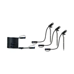 Plug & Shine Platini spot med spyd 2W 3000 Kelvin IP65 - 3 pakning