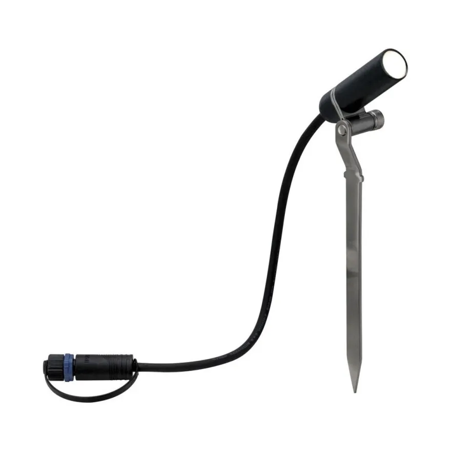 Plug & Shine Platini spot med spyd 2W 3000 Kelvin IP65 - 3 pakning