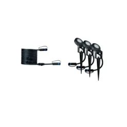Plug & Shine Sting spot med spyd 6,4W 3000 Kelvin IP67 - 3 pakning utbyggingssett