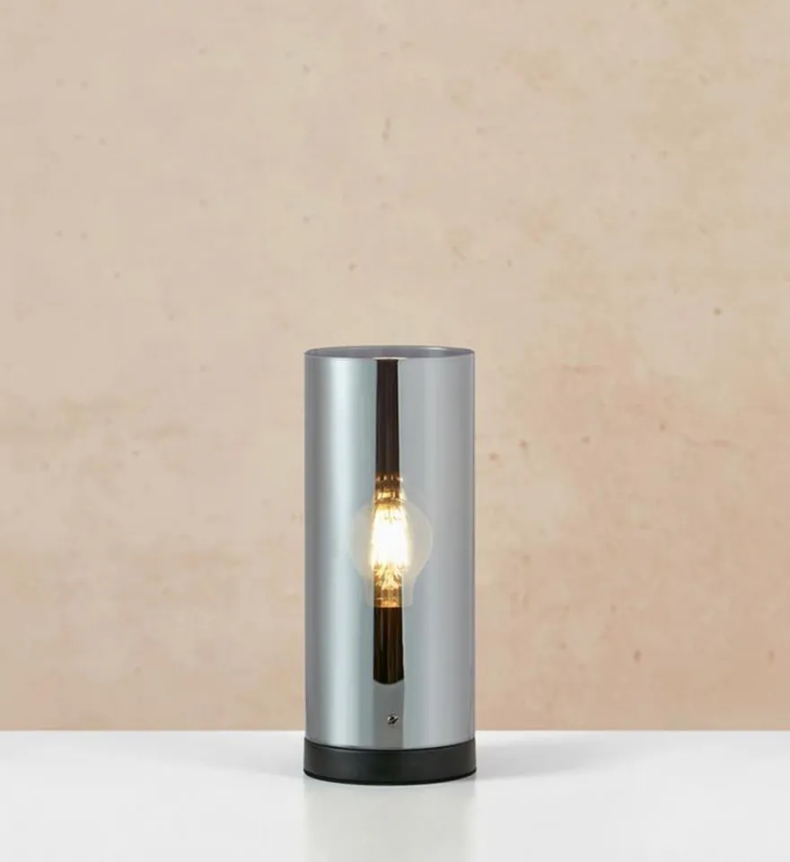 Post bordlampe 12 - Svart/Røykfarget