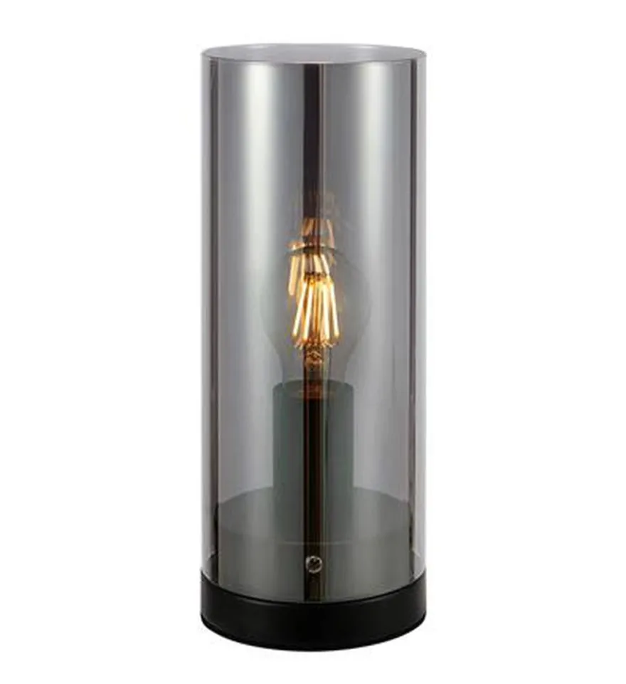 Post bordlampe 12 - Svart/Røykfarget