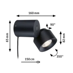 Puric vegg/bordlampe 3W 2700 kelvin - 3-step dim