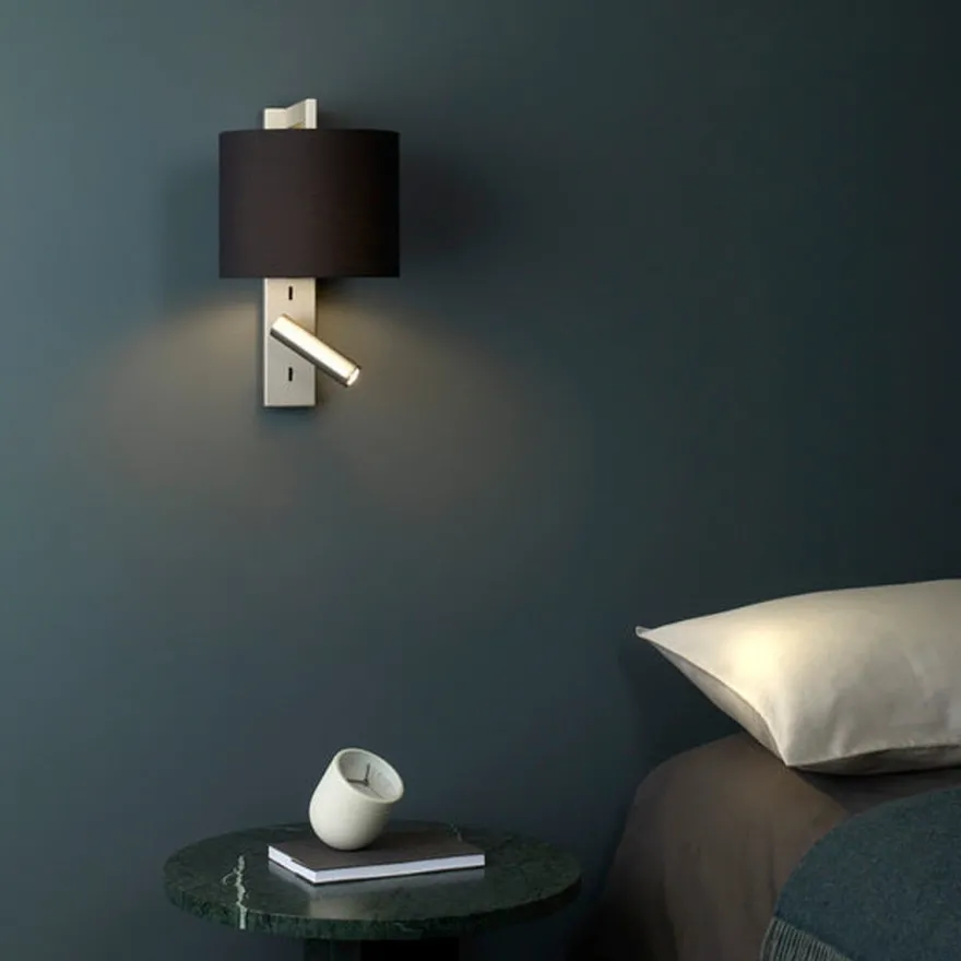Ravello LED Reader vegglampe rund skjerm