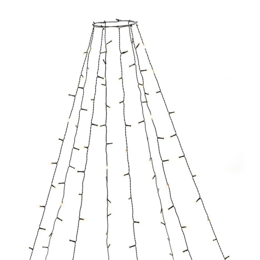 Ringslynge 2,4 meter Firefly 8 x 30 amber LED - Frostet
