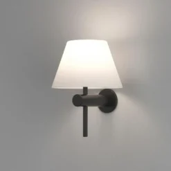 Roma vegglampe IP44 - Matt Svart