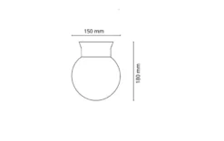 Rondo tak/vegglampe E27 IP44 - Hvit