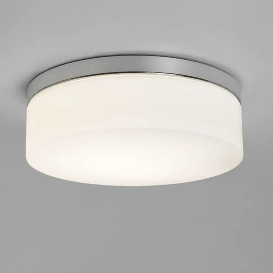 Sabina 280 taklampe IP44 E27 - Polert krom/Opal