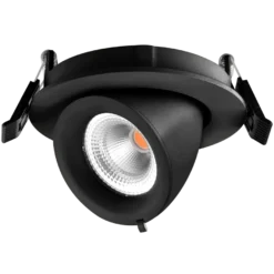 Sargas Rotatable lavtbyggende downlight 8W 2700K Dimbar IP20 - Svart