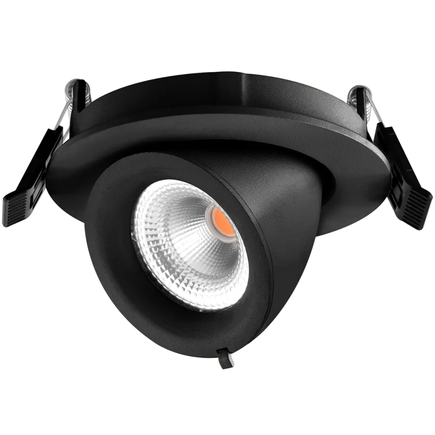 Sargas Rotatable lavtbyggende downlight 8W 2700K Dimbar IP20 - Svart