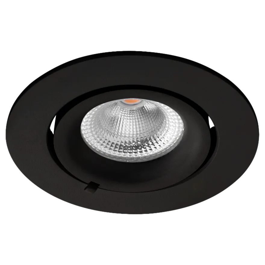 Sargas Rotatable lavtbyggende downlight 8W 2700K Dimbar IP20 - Svart