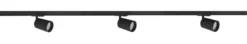 Secco spotskinne 3 spotter 1 meter - Svart