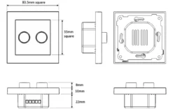 SG LEDDim dobbel dimmer - 2x100W - Hvit