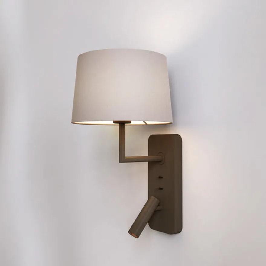 Side by Side Grande vegglampe m/USB