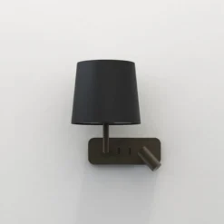 Side by Side vegglampe med skjerm