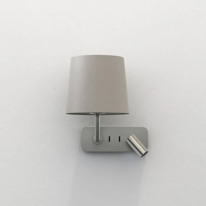 Side by Side vegglampe med skjerm