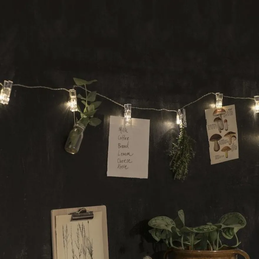 Slynge med 12 LED Fotoklyper