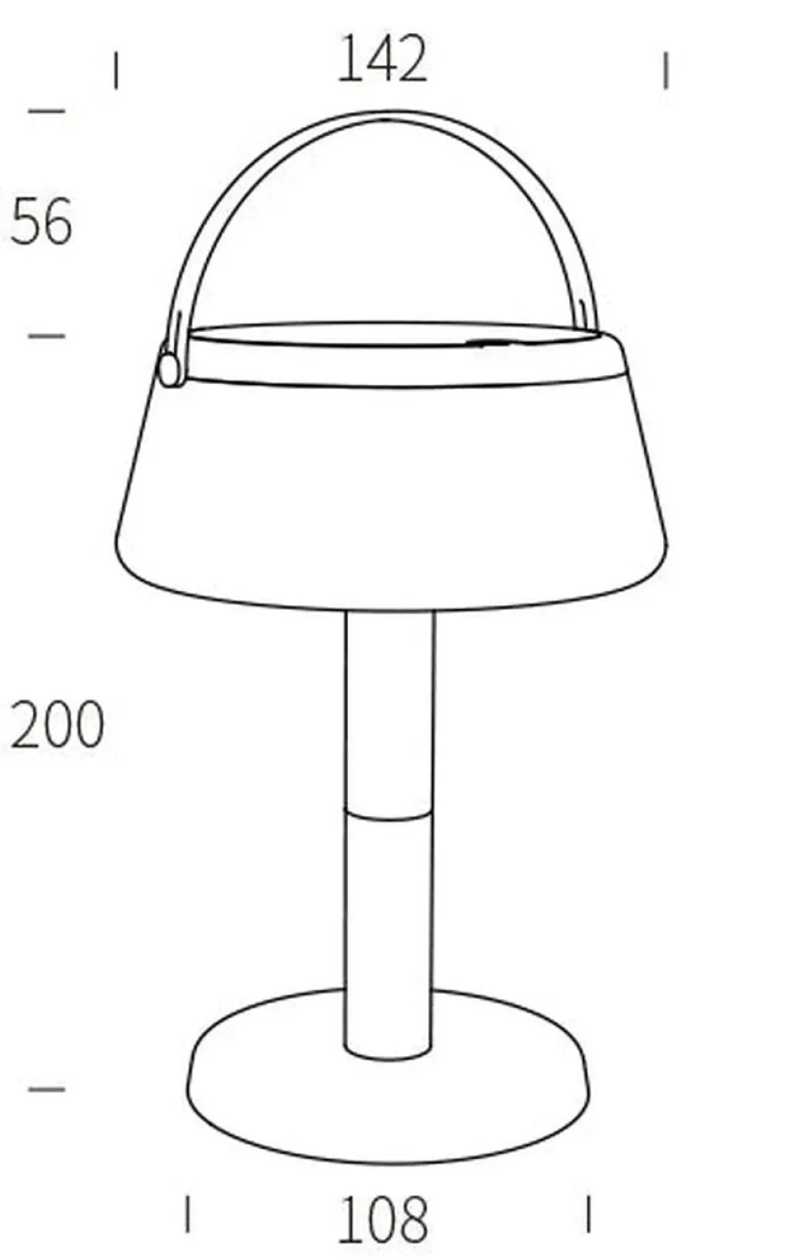 Solar bordlampe 2,2W 2700 Kelvin IP44 utendørs med solcelle