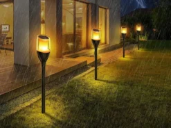 Solar Flame hagebelysning 1W 1600K IP65 - Solcelle