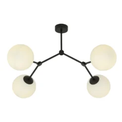 Space taklampe 4 lys - Svart/Opal