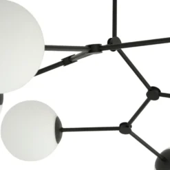 Space taklampe 4 lys - Svart/Opal
