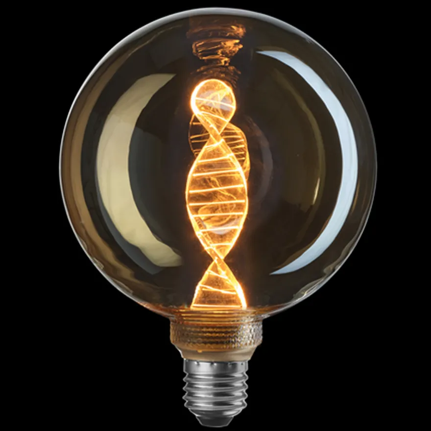3-Steg DNA Gold Glob 125mm 3,6W 1800K - E27
