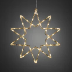 Stjerne med 60 varmhvite LED 58 cm IP44 utendørs