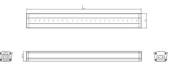 Super Linear skinne 100 cm 17W 3000K dimbar - Hvit