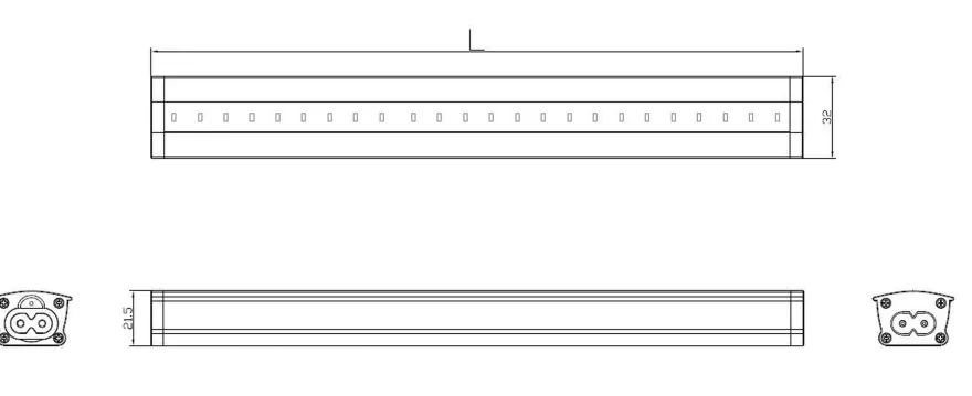 Super Linear skinne 100 cm 17W 3000K dimbar - Hvit