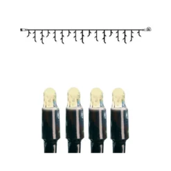 System led istappslynge 3 meter 50 lys varmhvit - Svart