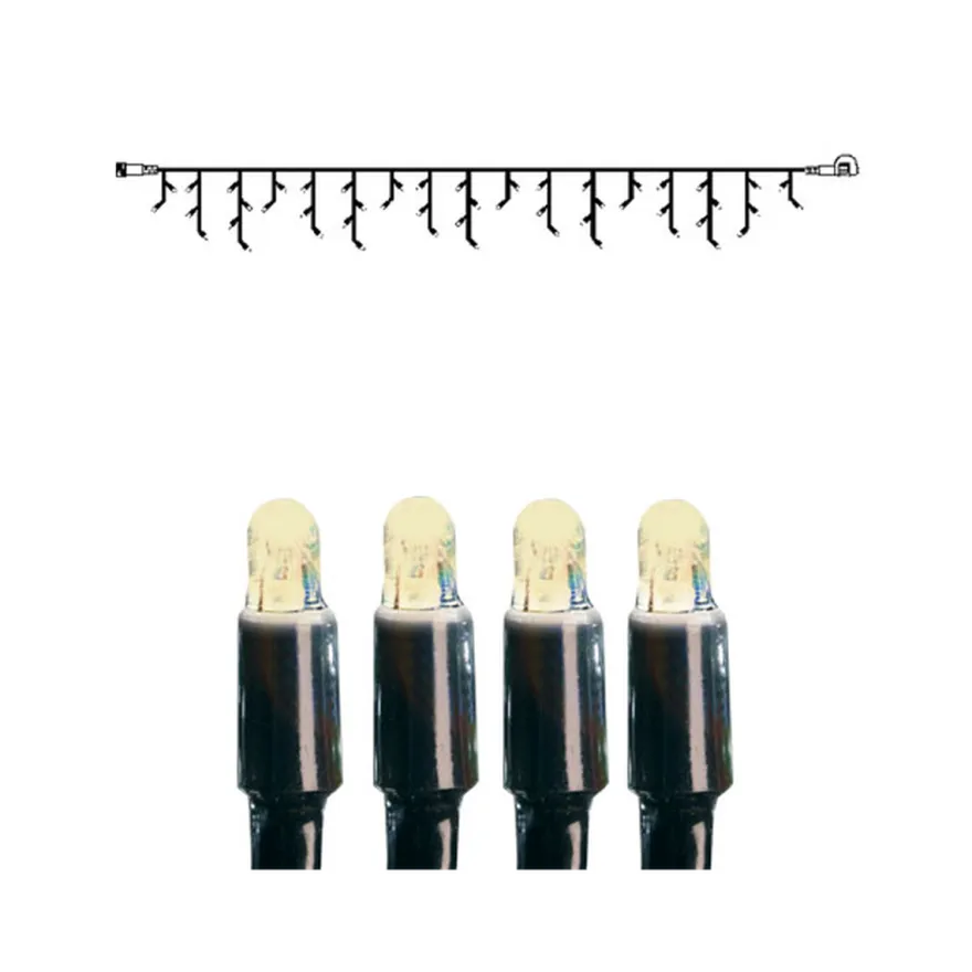 System led istappslynge 3 meter 50 lys varmhvit - Svart