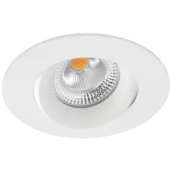 Tigrus 360° Rotatable lavtbyggende downlight 8W 1800-3000K Dim2Warm IP44 - Hvit