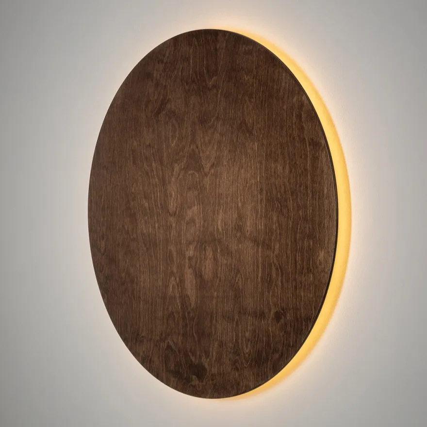 Timber rund vegglampe 75 cm 22W 3000 Kelvin