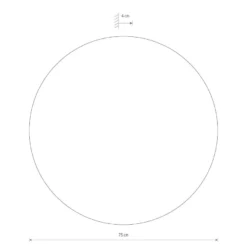 Timber rund vegglampe 75 cm 22W 3000 Kelvin