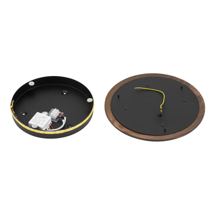 Timber rund vegglampe 25 cm 10W 3000 Kelvin
