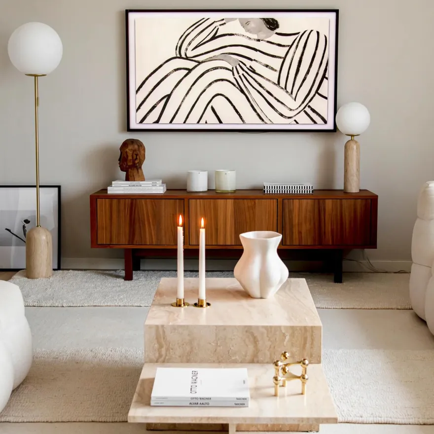 Torrano gulvlampe - Travertine