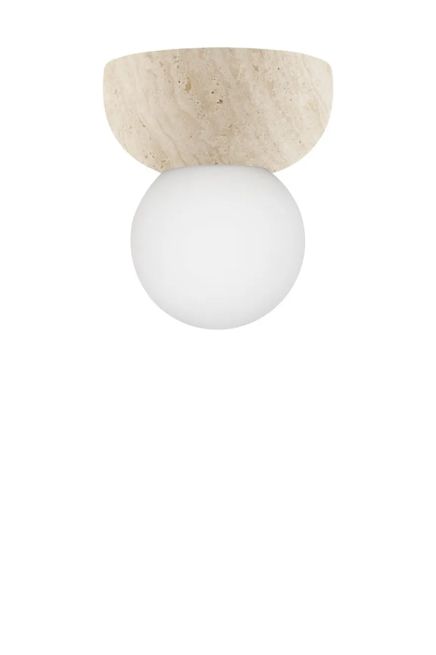 Torrano vegg og taklampe - Travertine