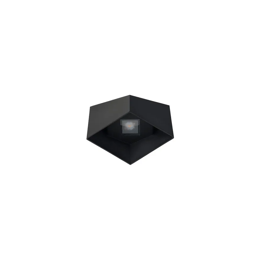 Triangles vegglampe opp/ned lys utendørs IP54 2x5W 3000K - Svart
