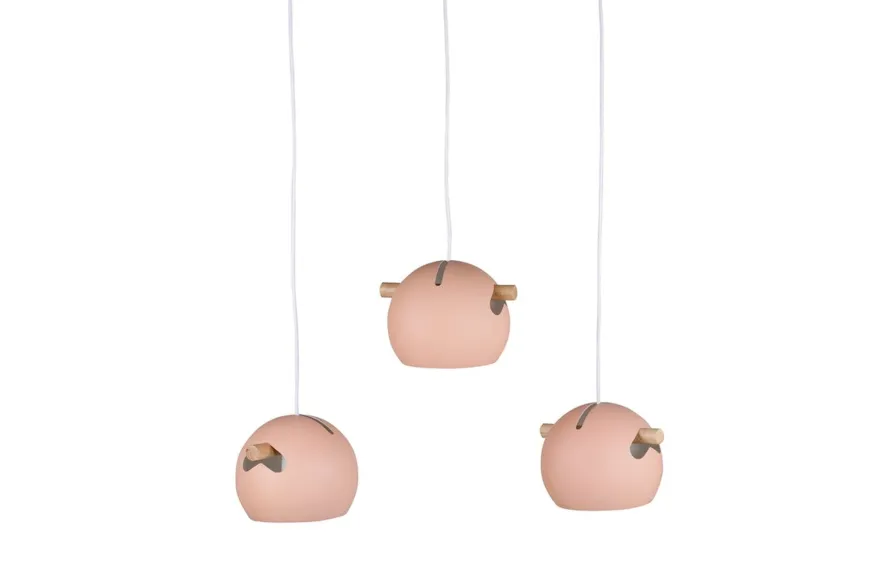 Tubbie takpendel 3 lys - Dusty Pink