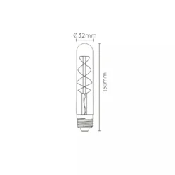 Tube E27 Filament LED T32 5W 2200K 15 cm dimbar - Amber