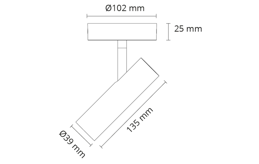 Tube Micro S takspot 7W 2000-2800K dim to warm
