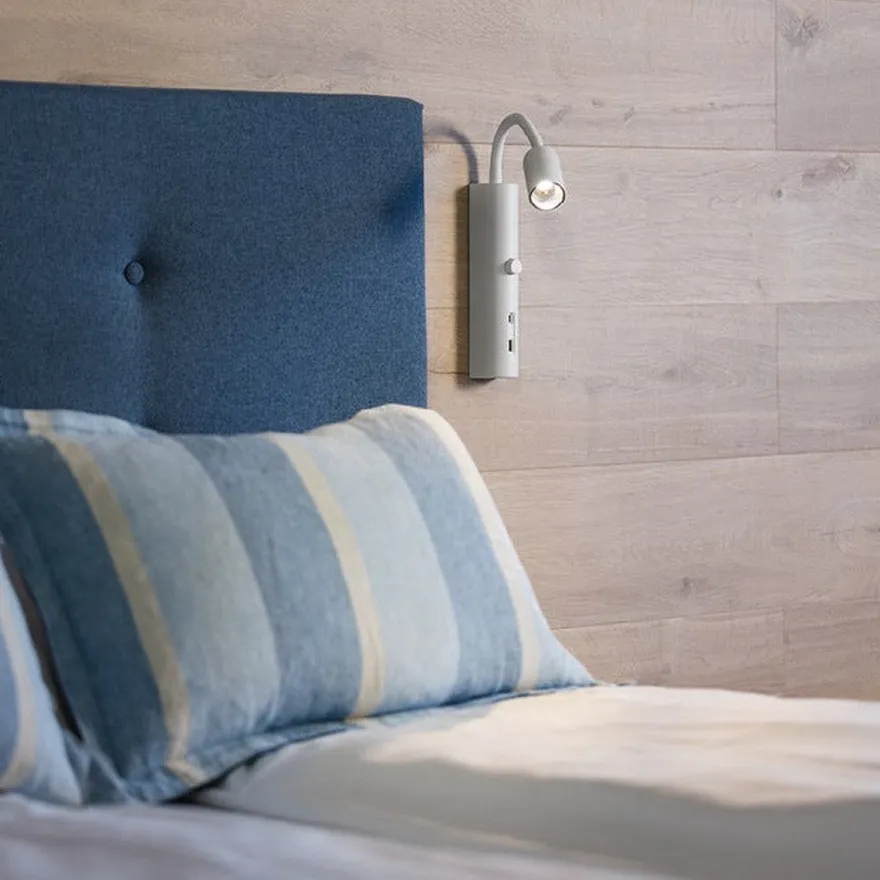 Tube vegglampe med USB 3000K dimbar
