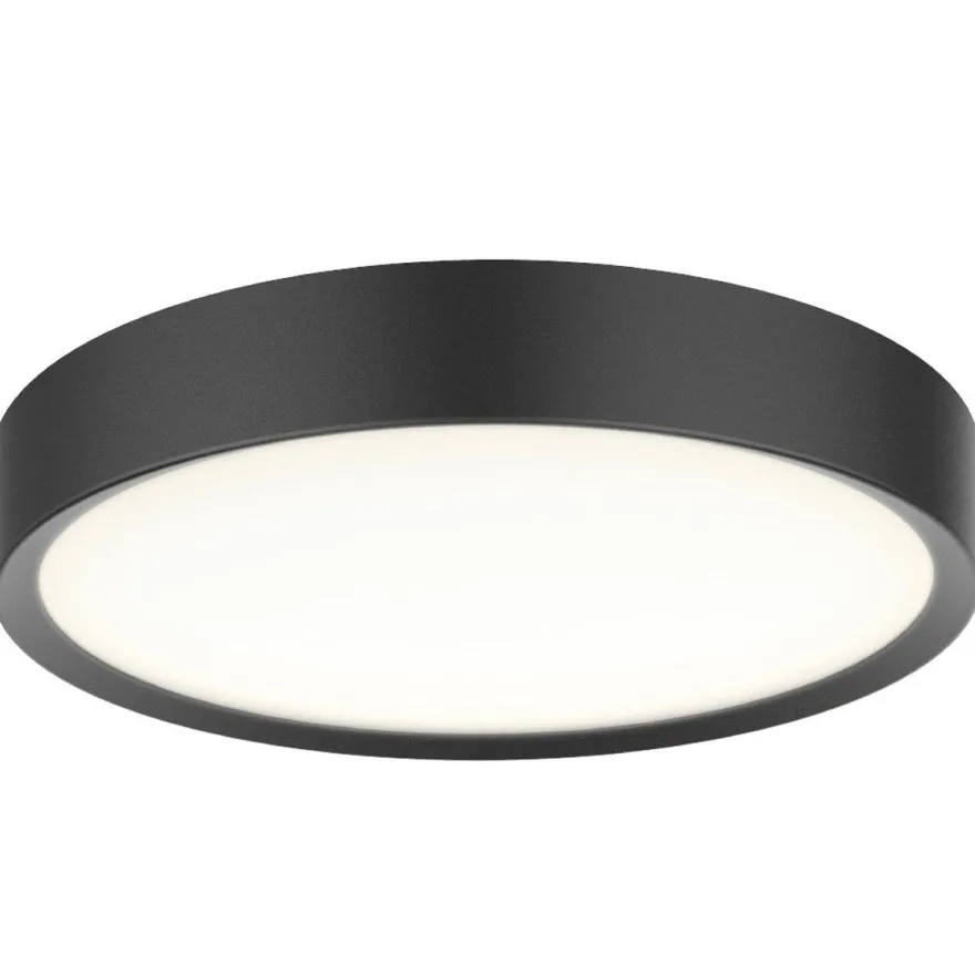 Universal taklampe 43 cm 3-step dim 36W 3000 Kelvin IP44 - Svart