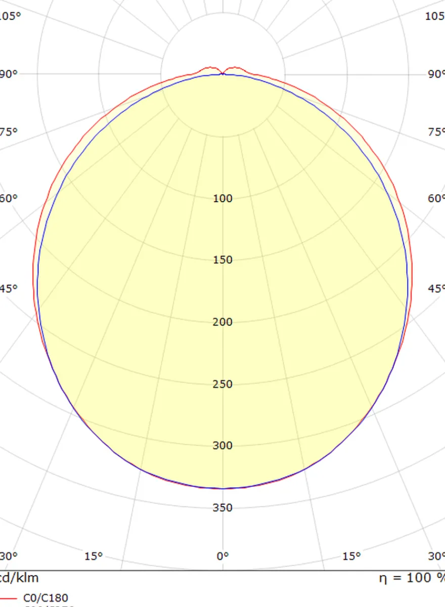 View vegglampe baderom 46 cm 2700K 16W IP44 m/Stikkontakt
