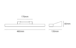 View vegglampe baderom 46 cm 3000K 16W IP44
